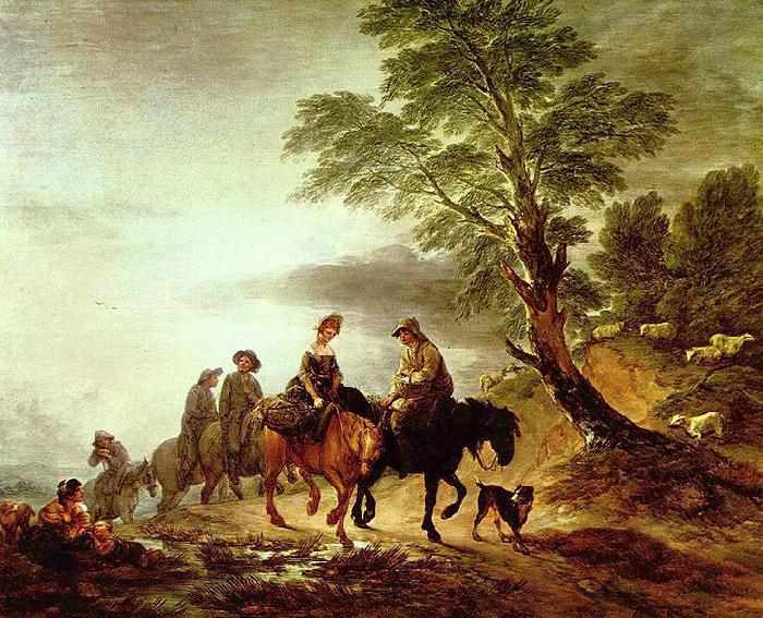 Thomas Gainsborough Ritt zum Markt oil painting image